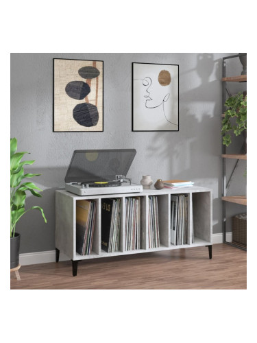 Sonata H Шкаф за винилови плочи бетонно сив 100x38x48 см инженерно дърво