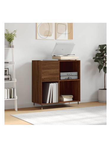 Sonata H Шкаф за винилови плочи кафяв дъб 84,5x38x89 см инженерно дърво
