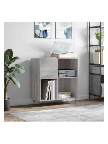 Sonata H Шкаф за винилови плочи сив сонома 84,5x38x89 см инженерно дърво