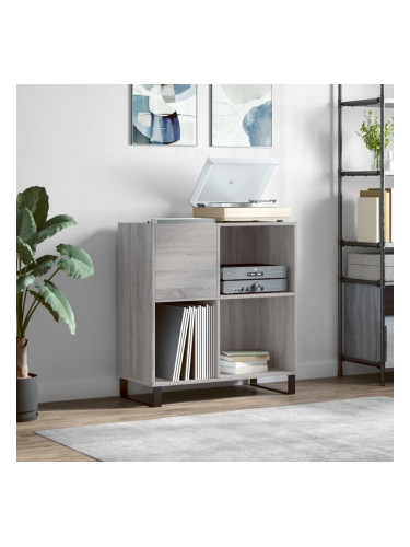 Sonata H Шкаф за винилови плочи сив сонома 84,5x38x89 см инженерно дърво