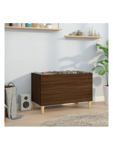 Sonata H Шкаф за винилови плочи кафяв дъб 74,5x38x48 см инженерно дърво