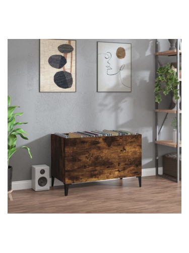 Sonata H Шкаф за винилови плочи опушен дъб 74,5x38x48 см инженерно дърво