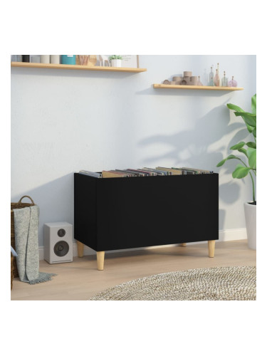 Sonata H Шкаф за грамофонни плочи черен 74,5x38x48 см инженерно дърво