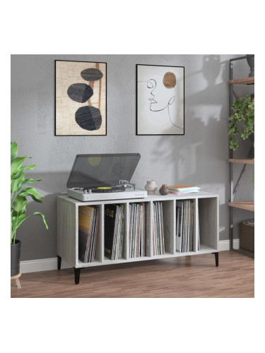 Sonata H Шкаф за винилови плочи сив сонома 100x38x48 см инженерно дърво