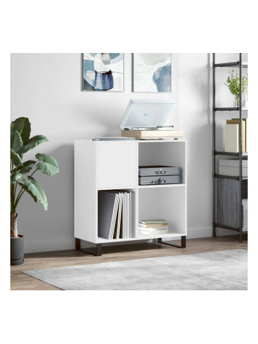 Sonata H Шкаф за грамофонни плочи бял 84,5x38x89 см инженерно дърво