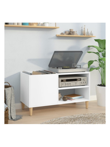 Sonata H Шкаф за грамофонни плочи бял 84,5x38x48 см инженерно дърво