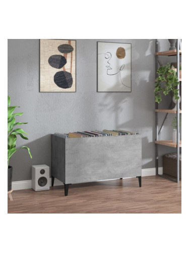 Sonata H Шкаф за грамофонни плочи сив 74,5x38x48 см инженерно дърво