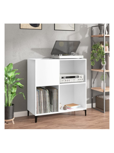 Sonata H Шкаф за грамофонни плочи бял 84,5x38x89 см инженерно дърво