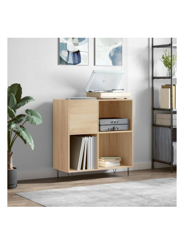 Sonata H Шкаф за винилови плочи сонома дъб 84,5x38x89 см инженерно дърво
