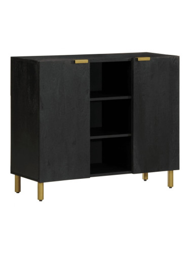 Sonata H Сайдборд, черен, 90x33x75 см, инженерно дърво