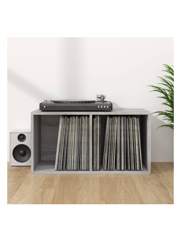 Sonata H Шкаф за винилови плочи сив сонома 71x34x36 см инженерно дърво