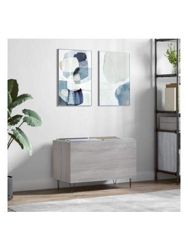 Sonata H Шкаф за винилови плочи сив сонома 74,5x38x48 см инженерно дърво