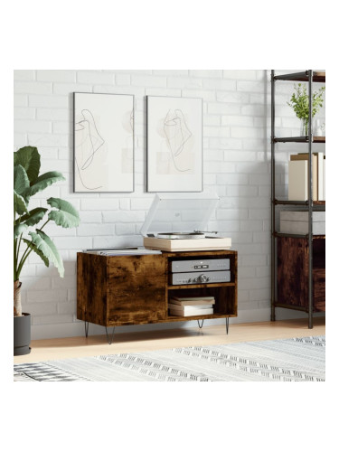 Sonata H Шкаф за винилови плочи опушен дъб 85x38x48 см инженерно дърво