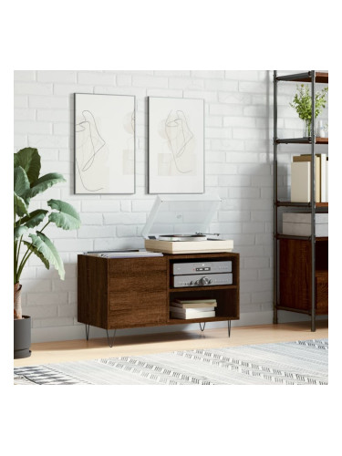 Sonata H Шкаф за винилови плочи кафяв дъб 85x38x48 см инженерно дърво