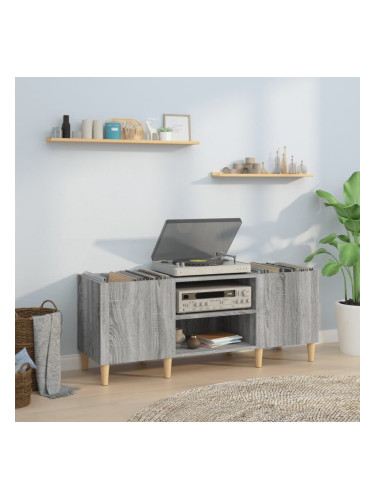 Sonata H Шкаф за винилови плочи сив сонома 121x38x48 см инженерно дърво