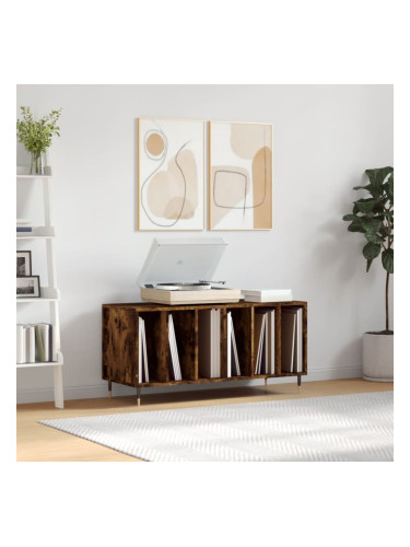 Sonata H Шкаф за винилови плочи опушен дъб 100x38x48 см инженерно дърво