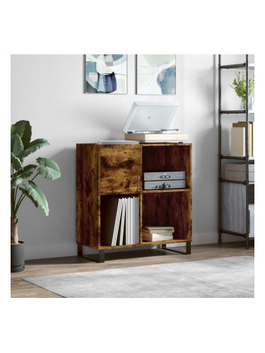 Sonata H Шкаф за винилови плочи опушен дъб 84,5x38x89 см инженерно дърво