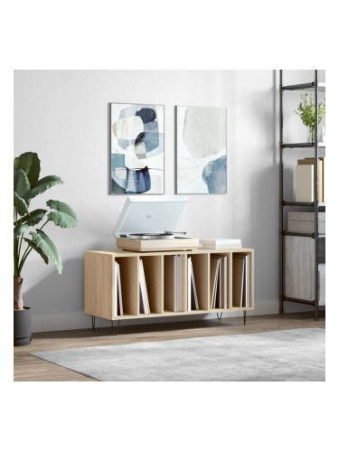 Sonata H Шкаф за винилови плочи сонома дъб 100x38x48 см инженерно дърво