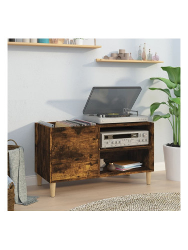 Sonata H Шкаф за винилови плочи опушен дъб 84,5x38x48 см инженерно дърво