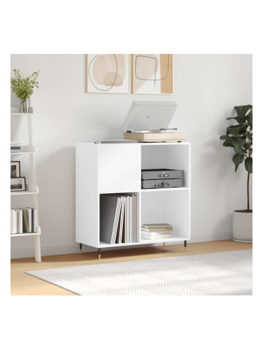 Sonata H Шкаф за грамофонни плочи бял 84,5x38x89 см инженерно дърво