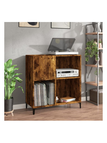 Sonata H Шкаф за винилови плочи опушен дъб 84,5x38x89 см инженерно дърво