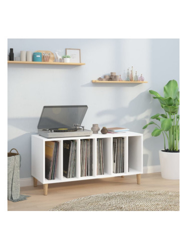 Sonata H Шкаф за грамофонни плочи бял 100x38x48 см инженерно дърво