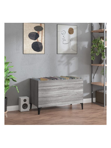 Sonata H Шкаф за винилови плочи сив сонома 74,5x38x48 см инженерно дърво