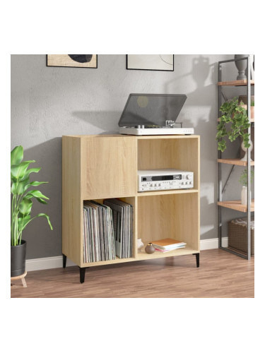 Sonata H Шкаф за винилови плочи сонома дъб 84,5x38x89 см инженерно дърво