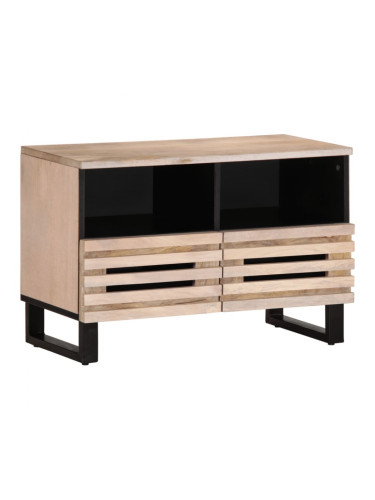 Sonata H ТВ шкаф, бял, 70x34x46 см, масивно мангово дърво