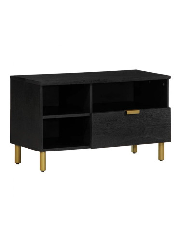Sonata H ТВ шкаф, черен, 80x33x46 см, инженерно дърво