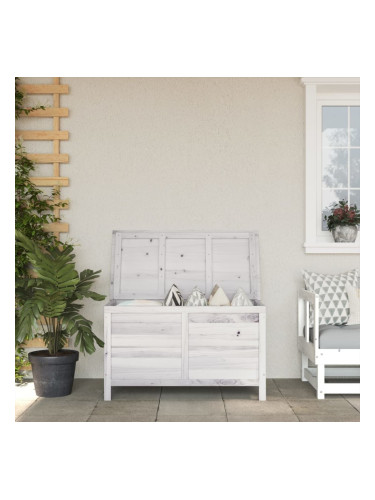 Sonata H Градинска кутия за съхранение бяла 99x49,5x58,5 см масивна ела