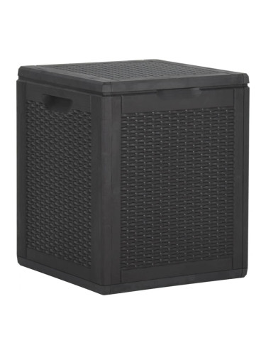 Sonata H Градинска кутия за съхранение, 90 л, черна, PP ратан