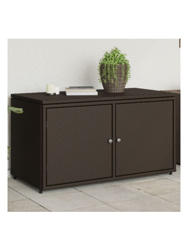 Sonata H Градински шкаф за съхранение, кафяв, 110x55x60,5 см, полиратан