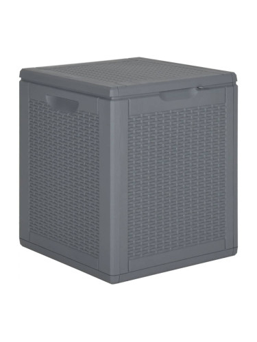 Sonata H Градинска кутия за съхранение, сива, PP ратан, 90 л