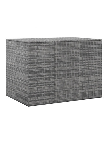 Sonata H Кутия за градински възглавници PE ратан 145x100x103 см сива