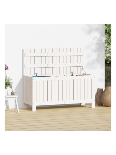 Sonata H Градинска кутия за съхранение, бяла, 108x42,5x54 см, бор масив