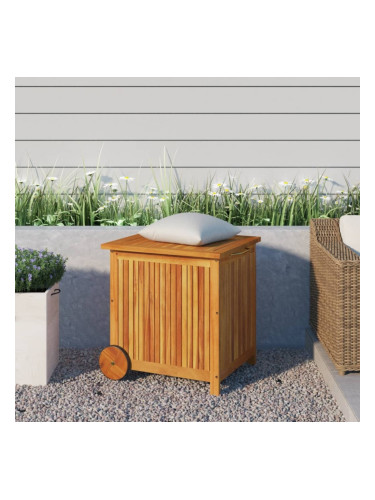 Sonata H Градинска кутия за съхранение с колела 60x50x58 см акация масив