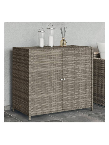 Sonata H Градински шкаф за съхранение, сив, 83x45x76 см, полиратан