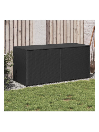 Sonata H Градински сандък за съхранение, черен, 283 л, полиратан