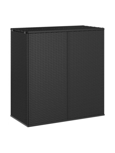 Sonata H Кутия за градински възглавници PE ратан 100x49x103,5 см черна