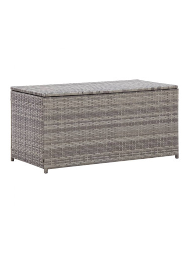 Sonata H Градински сандък за съхранение, полиратан, 100x50x50 см, сив