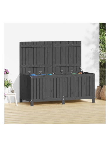 Sonata H Кутия за съхранение, сива, 147x68x64 см, борово дърво масив