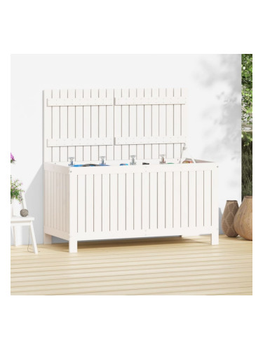 Sonata H Градинска кутия за съхранение, бяла, 121x55x64 см, бор масив