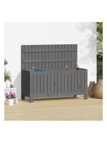 Sonata H Кутия за съхранение, сива, 108x42,5x54 см, борово дърво масив