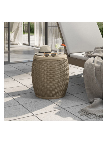 Sonata H Градинска кутия за съхранение 4 в 1, светлокафява, полипропилен