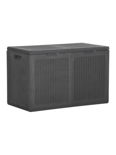 Sonata H Градинска кутия за съхранение, 180 л, черна, PP ратан