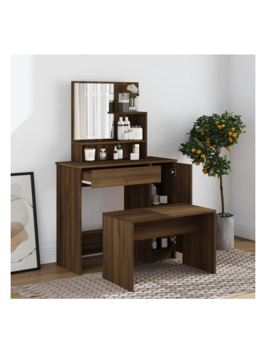 Sonata H Комплект тоалетка, кафяв дъб, 86,5x35x136 см