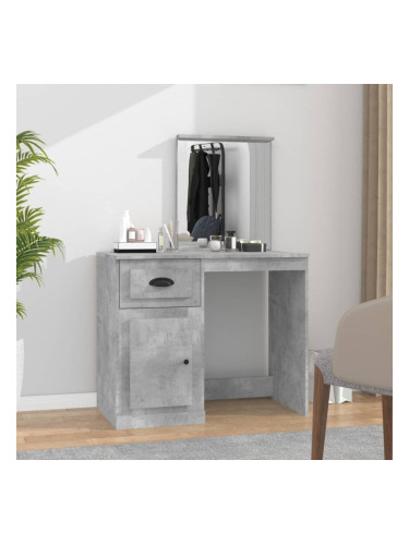 Sonata H Тоалетка с огледало бетонно сиво 90x50x132,5 см инженерно дърво