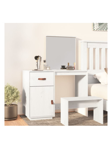 Sonata H Тоалетка, Бял, 95x50x134 см, борово дърво масив