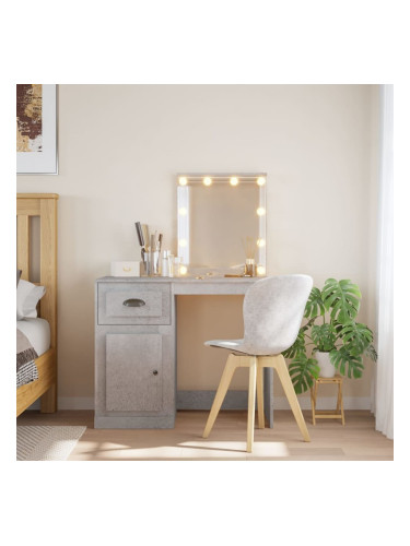 Sonata H Тоалетка с LED светлини, бетонно сива, 90x42x132,5 см